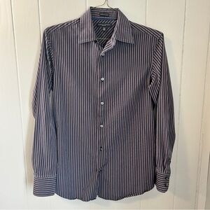 Banana Republic Navy Pinstripe Slim Fit Button Up Size Small